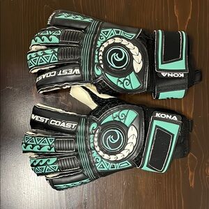 West Coast Kona Black and Green Goalkeeper Gloves